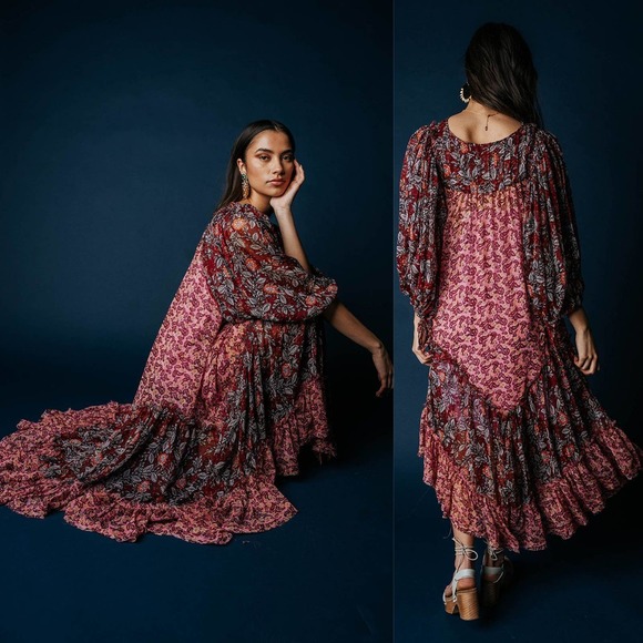 Free People Dresses & Skirts - NWT Free People Estelle Chiffon Maxi Dress